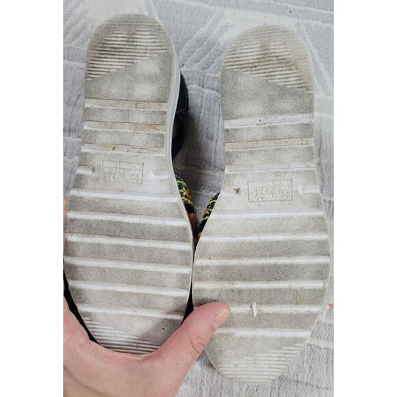 Cucos Calzado Leather Mary Jane Shoes Size 6 Blue Multicolor Floral Embroidered - Picture 5 of 6